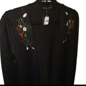 Nwt Esparanza Black Open Cardigan Sweater Small